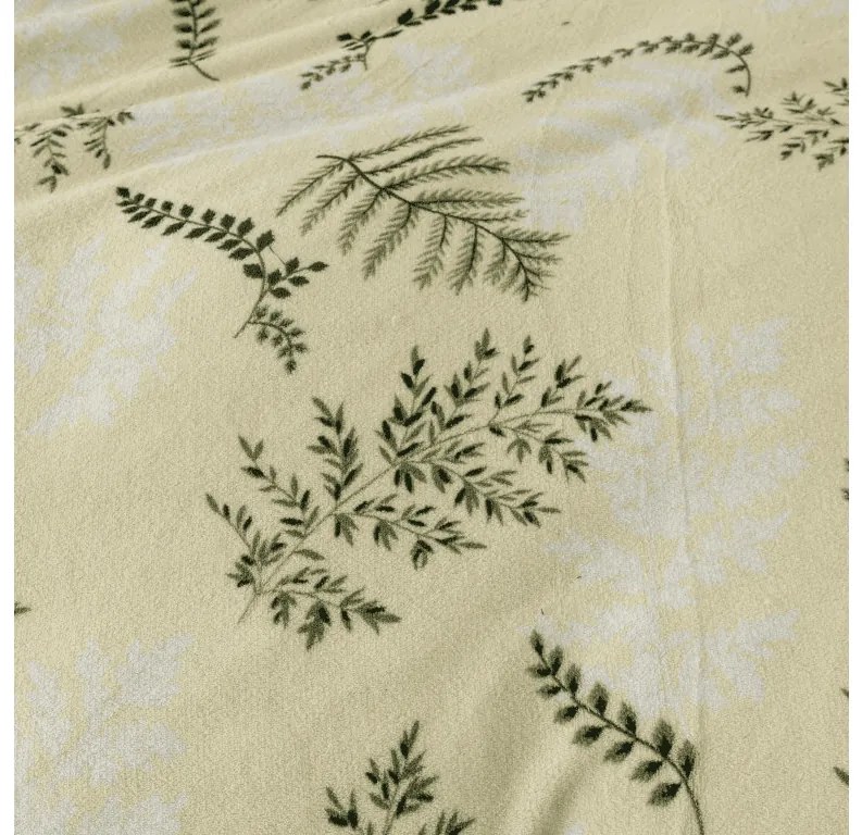 Mikroszálas ágynemű LEAFY világoszöld Ágyneműhuzat mérete: 2 db 70 x 90 cm | 200 x 220 cm