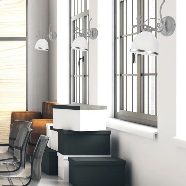 Fali lámpa RETRO II 1xE27/60W/230V ezüst