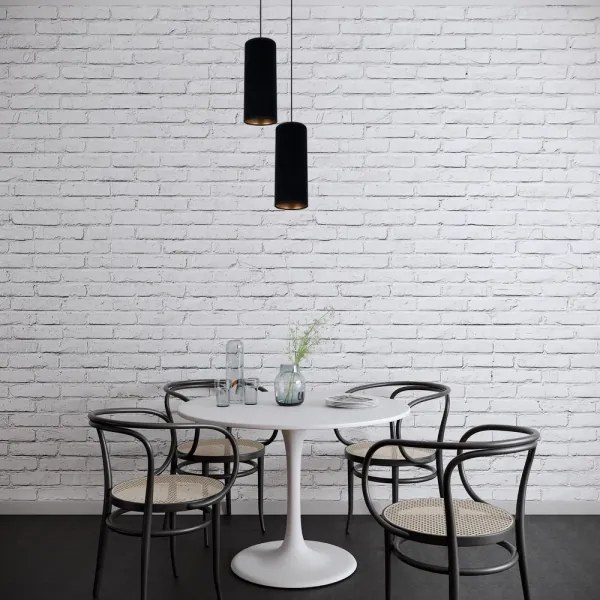 Csillár zsinóron AVALO 2xE27/60W/230V á. 20 cm fekete