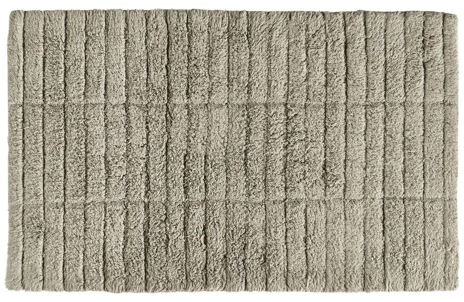 Tiles zöldesbézs pamut fürdőszobai kilépő, 80 x 50 cm - Zone