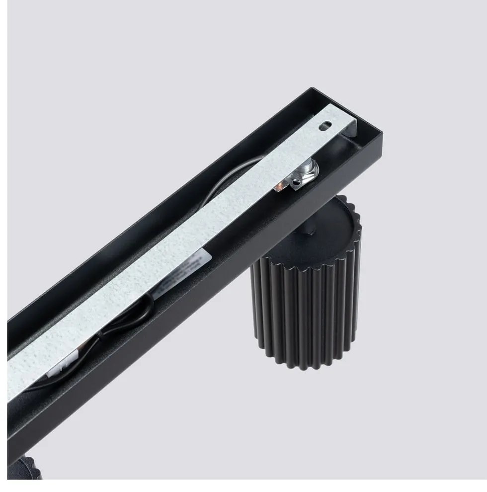 Fekete spotlámpa 6,5x45 cm Gleam – Sollux