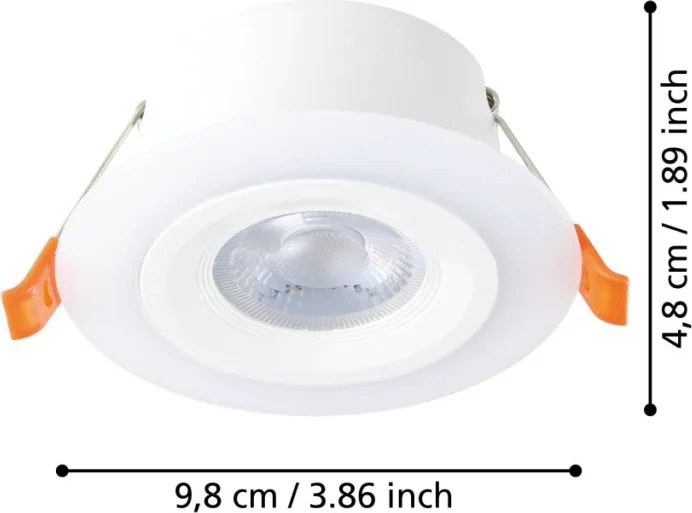 Eglo CALONGE 900913 Beépíthető spotlámpa 3x4.8W/LED 3000K 1860lm IP20