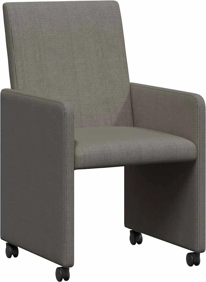 vidaXL Kerekes Étkező Székek 2 pcs Világosszürke 57 x 66 x 94 cm