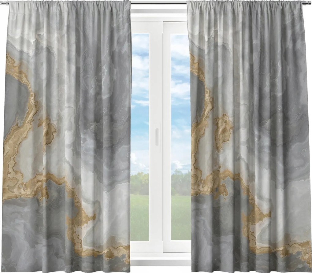 Kész Függöny Rövid Béka Szalag 140X160 Konyha Függöny Márvány 120