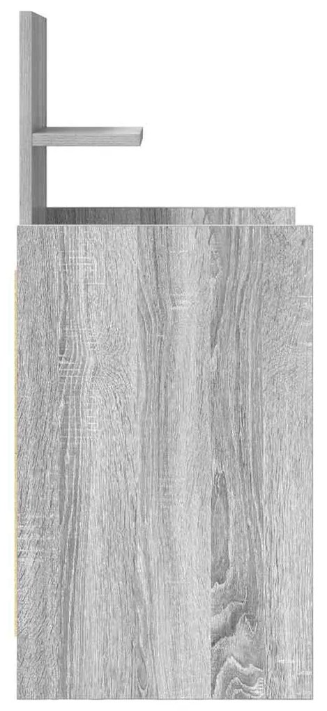 szürke sonoma színű éjjeliszekrény 2 fiókkal 38x34x80 cm