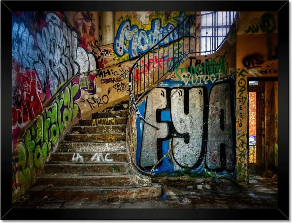 Poszterek keretben 40x30 Graffiti Falfestmények