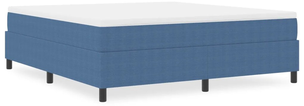 Boxspring Ágy Kék Szuper King Corduroy Szövet