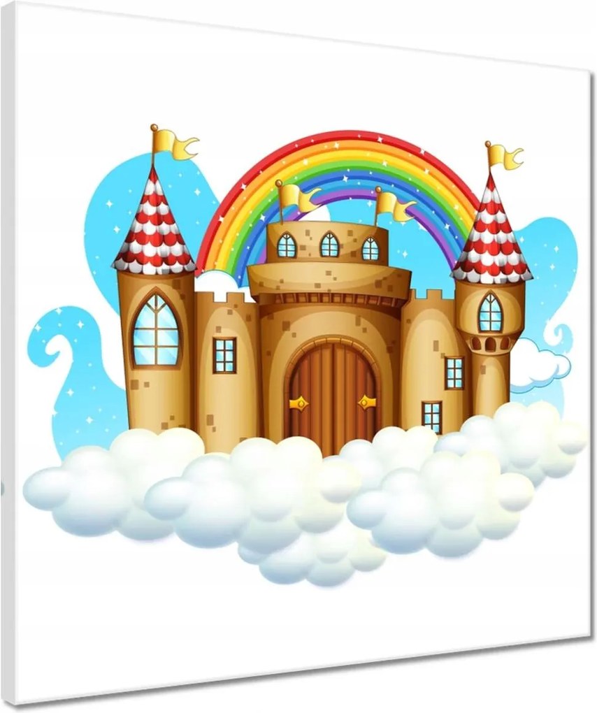 Vászonkép 40x40 Csodálatos kastély egy mesés vidékről