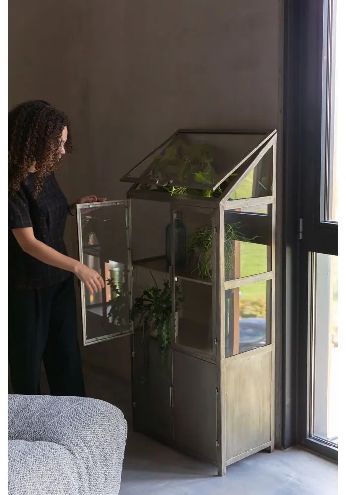 Szürke fém tálalószekrény 64x151x35 cm Monviso – Dutchbone