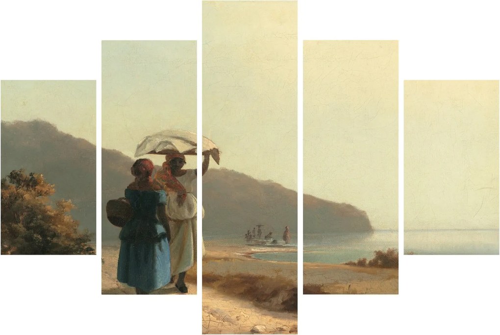 Kép - Camille Pissarro, Two Women Chatting by the Sea, St. Thomas, reprodukciók (150x105 cm)