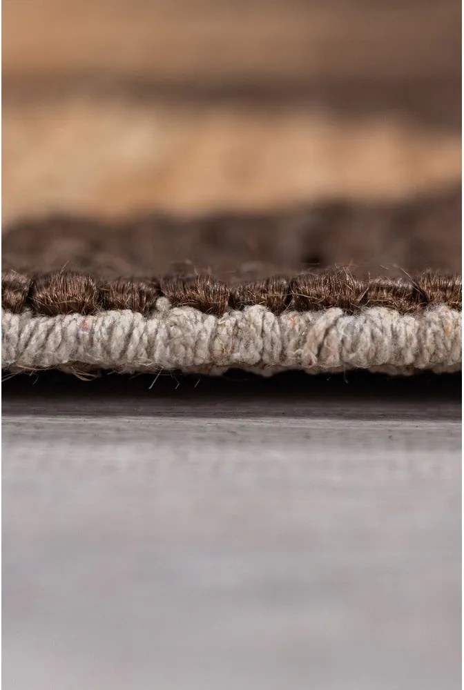 Barna-natúr színű kézi szövésű jutakeverék futószőnyeg 60x230 cm Effie Diamond – Flair Rugs