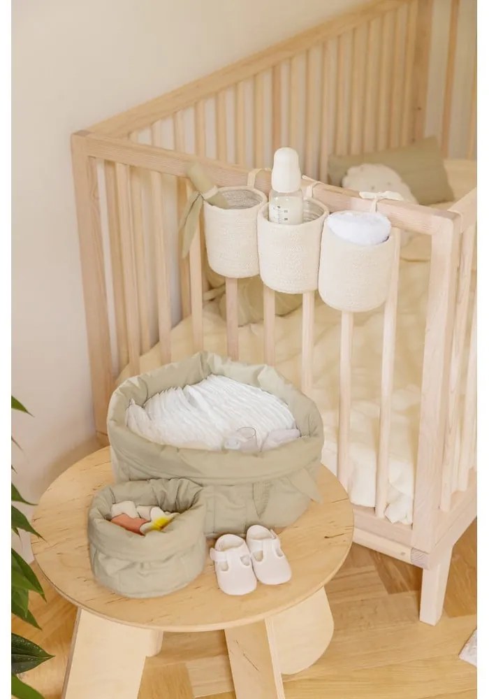 Világoszöld textil gyerek tárolódoboz szett 2 db-os ø 30x20 cm Bambie Olive – Lorena Canals