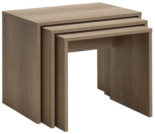 KÉSZLET 3x Kávésasztal barna