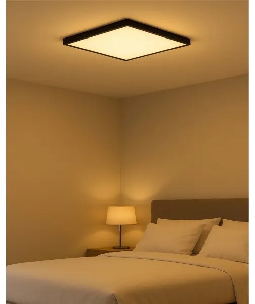 LED mennyezeti lámpa LED/40W/230V 3000/4000/6500K 50x50 cm fekete