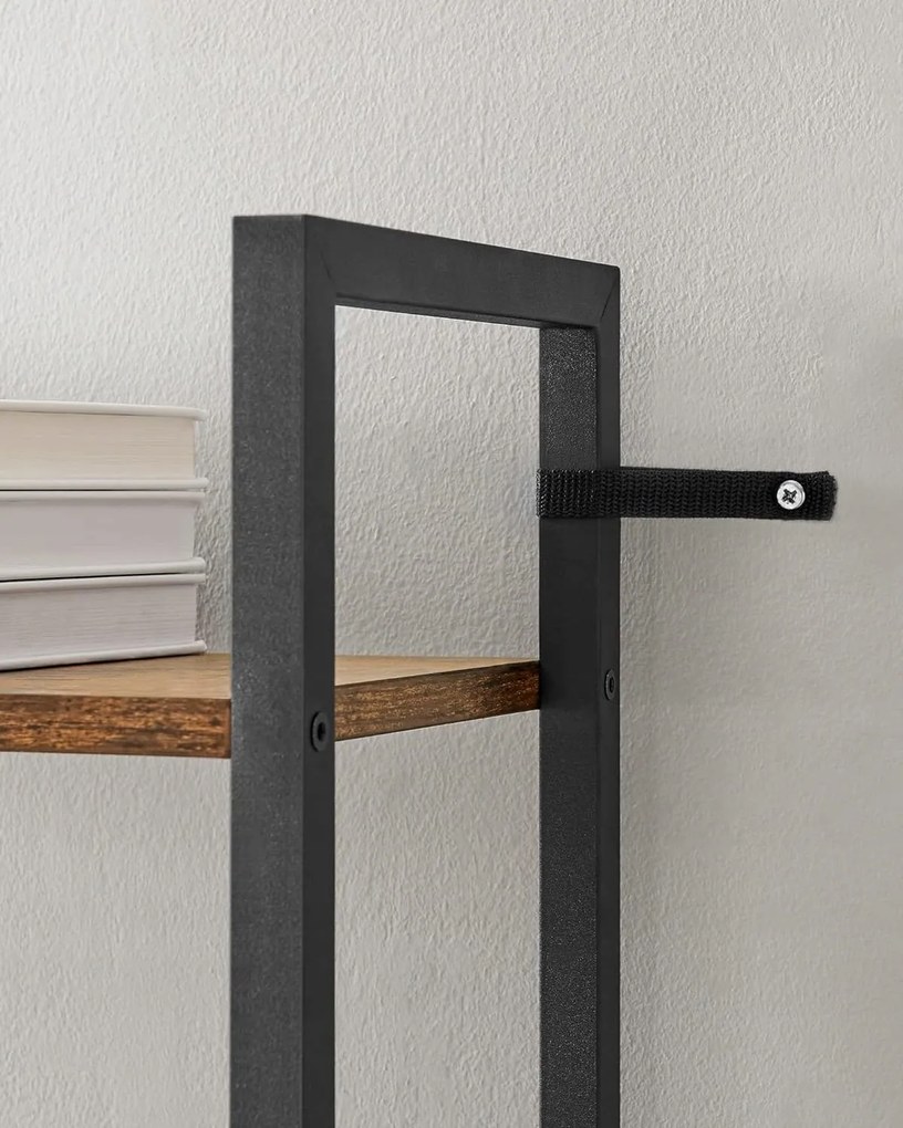 Könyvespolc TAYLOR 6 polc 186x60cm, rusztikus barna