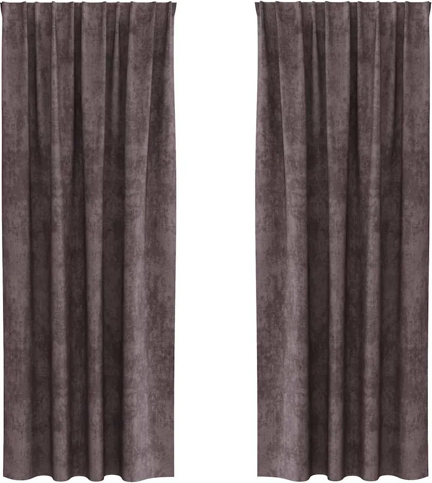 vidaXL Bársonyfüggönyök függönyökkel 2 pcs Barna 225 x 140 cm Bársony