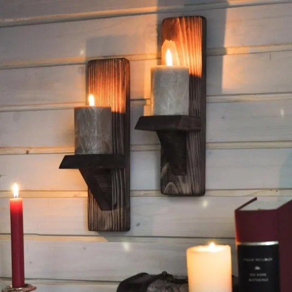 KÉSZLET 2x Fali polc RAF fenyő