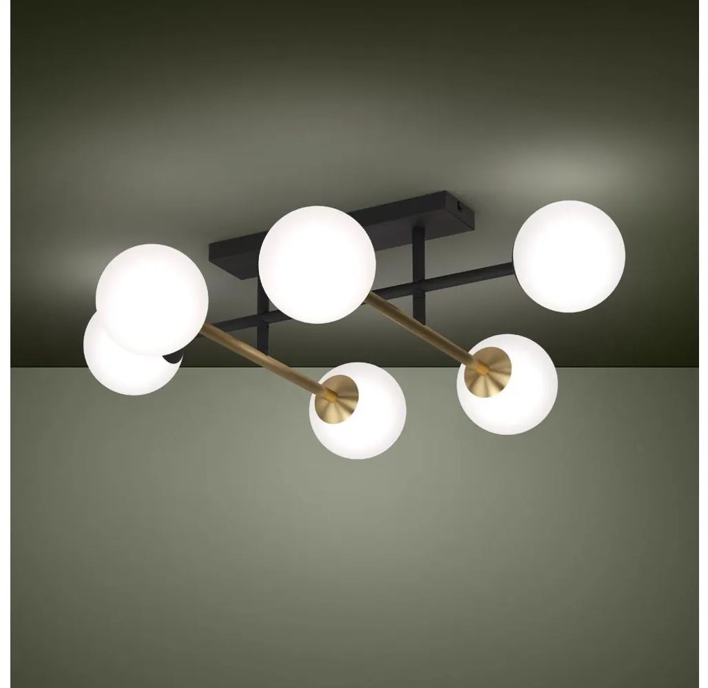 Eglo 390176 - Felületre szerelhető csillár  PAZ 6xE14/40W/230V arany/fekete