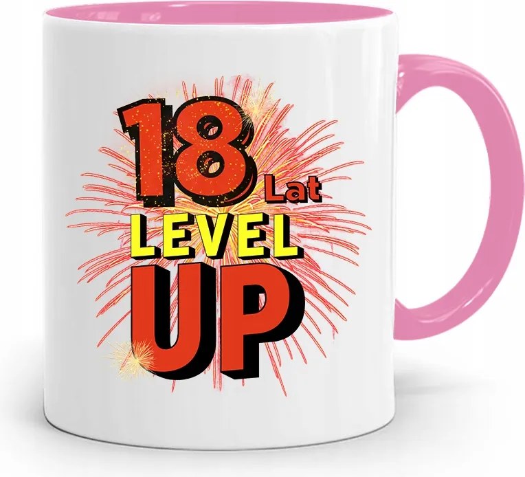 Születésnapra 18 18. 18. Bögre Rózsaszín Ajándék fényképes nyomtatással