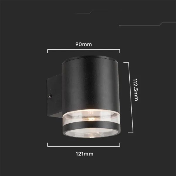 LED kültéri napelemes fali lámpa szenzorral LED/1W/3,7V 3000K IP54 fekete