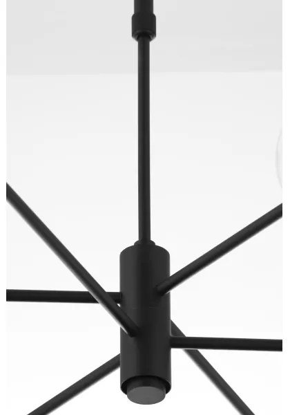 Jupiter 1974 - Csillár rúdon MOKA 3xGU10/10W/230V + 3xG9/10W/230V fekete/króm