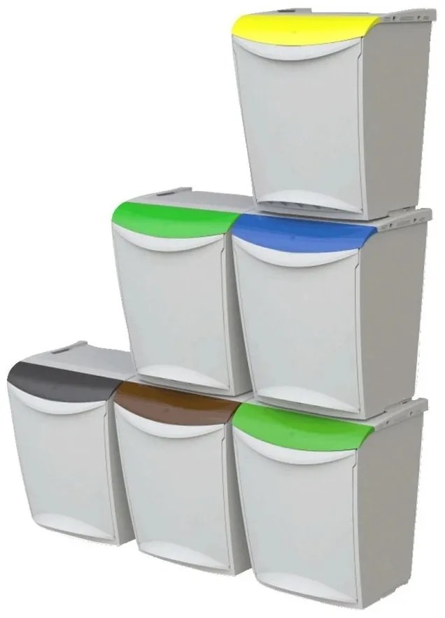 Denox Ekosystem Szelektív hulladékgyűjtő szemetes25 l, zöld - üveg