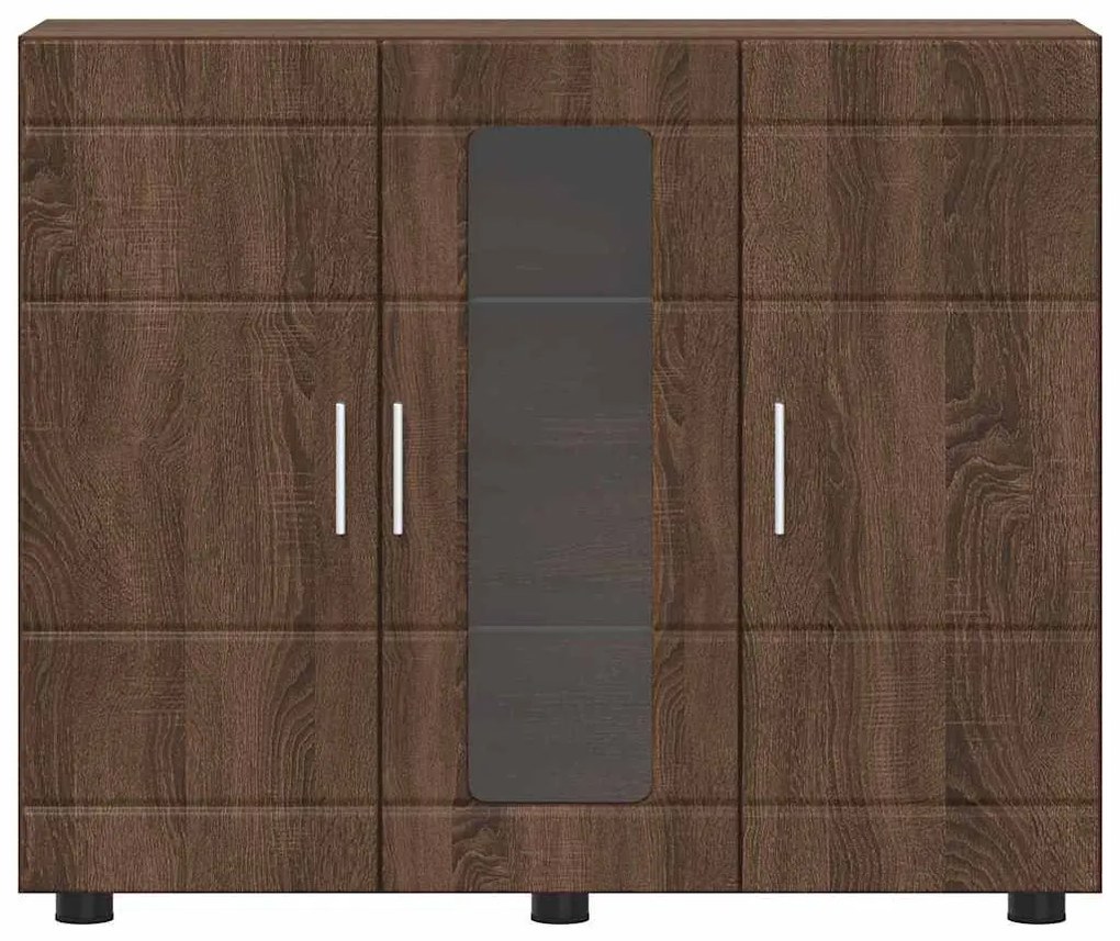 Széf polcokkal tárolóval barna tölgy 55.5 x 29 x 100 cm Faanyag