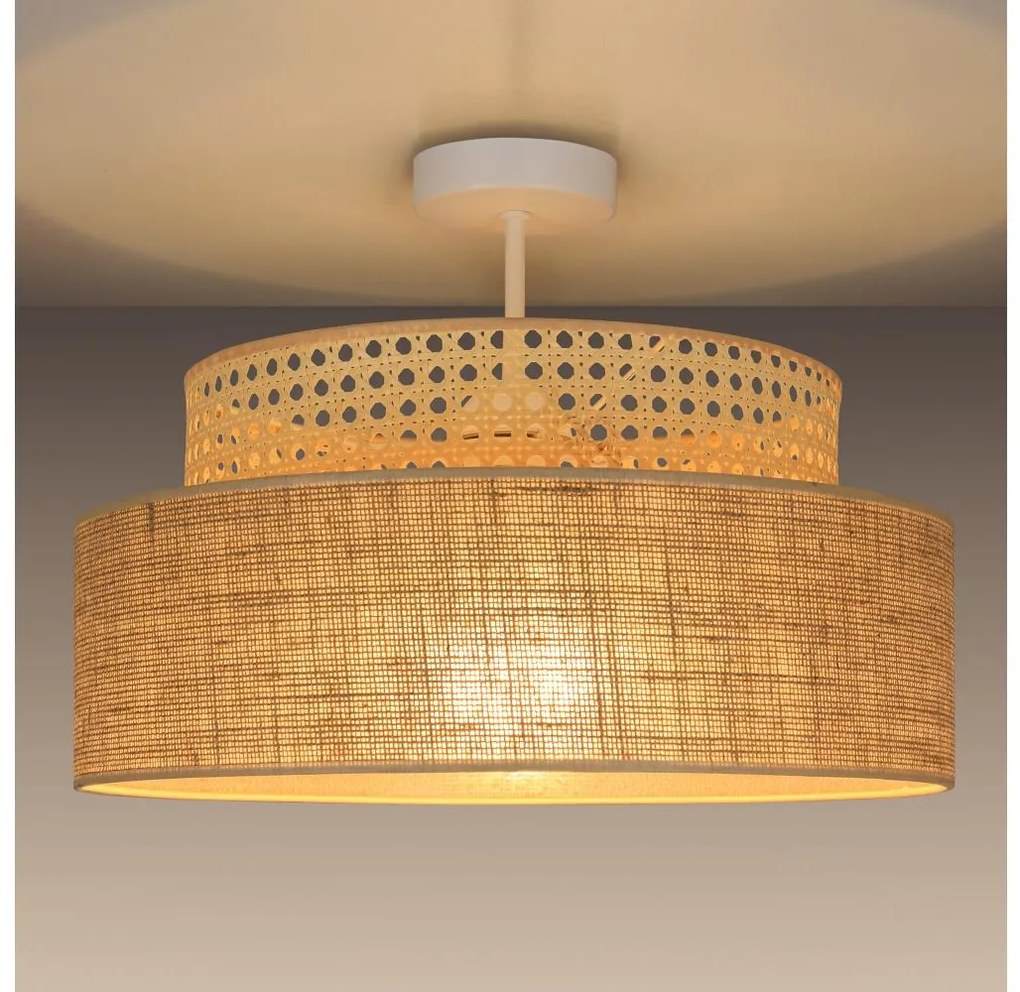 Belis Felületre szerelhető csillár  BOHO 1xE27/60W/230V rattan BE0929