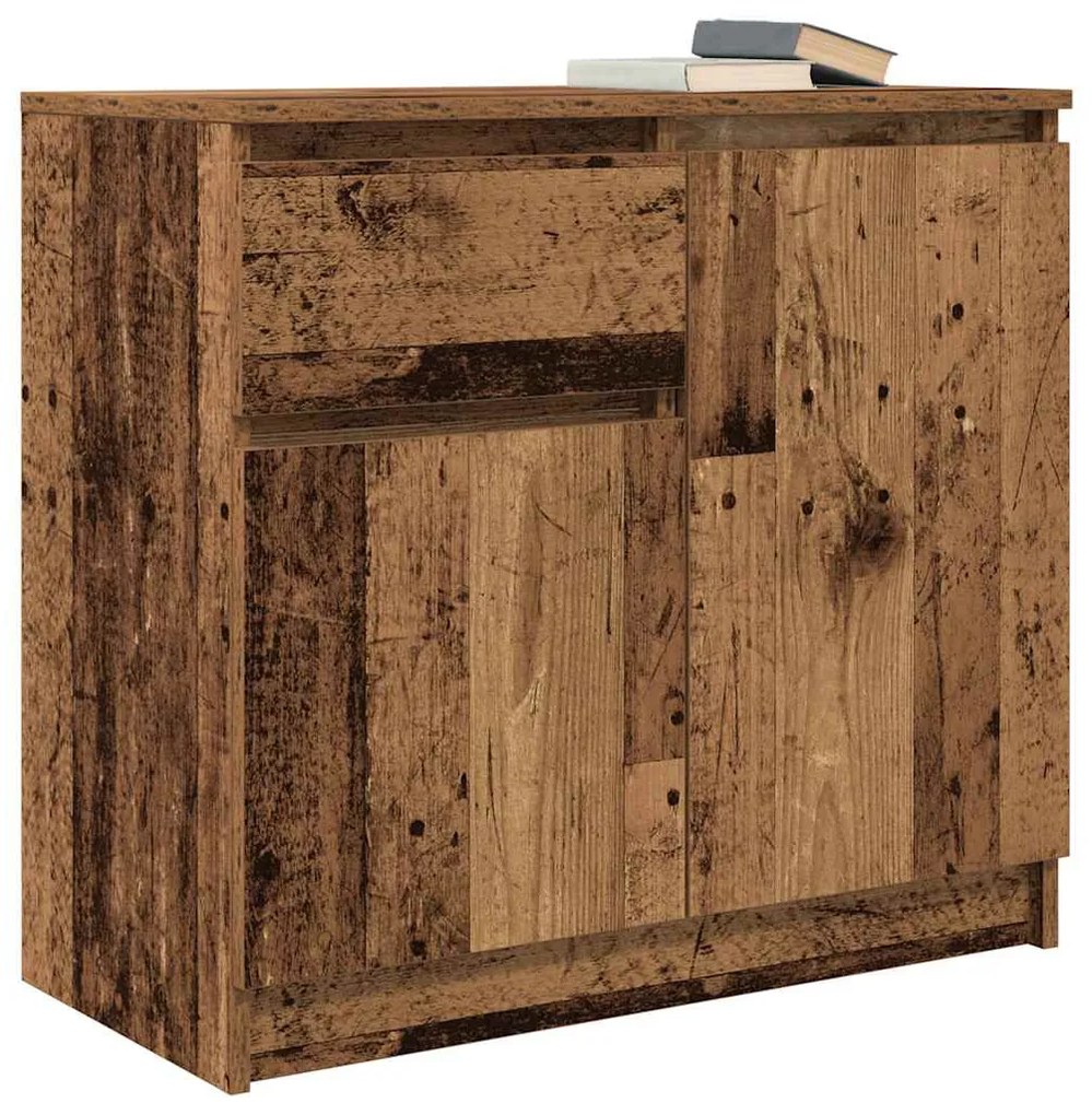 antik fa szerelt fa tálalószekrény fiókos 71x35x65 cm