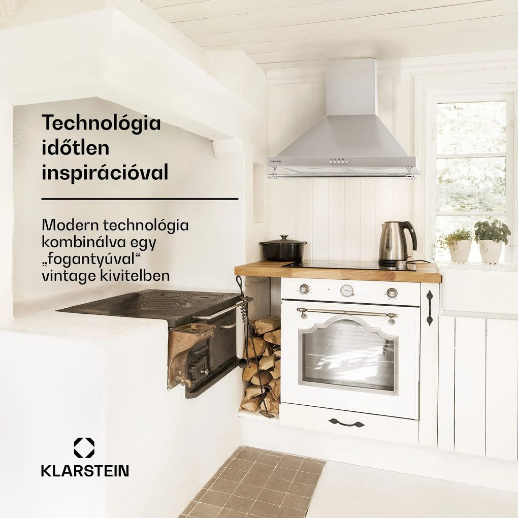 Klarstein Montblanc 60, páraelszívó, 610 m³/ó, 165 W, 2 x 1,5 W LED, díszléc