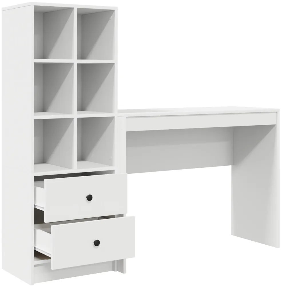 Tárolóval rendelkező íróasztal 2 pcs Fehér 100 x 40 x 76 cm