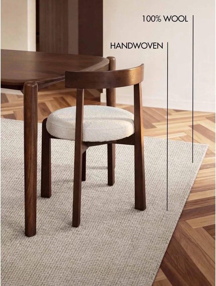 Krémszínű kézi szövésű gyapjú szőnyeg 120x170 cm Greenwich – Ted Baker