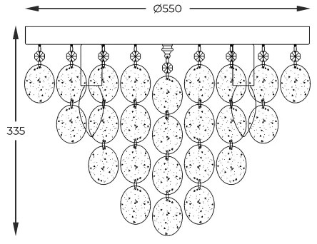 Zuma Line 18366 - Felületre szerelhető csillár PARDO 8xE14/40W/230V króm
