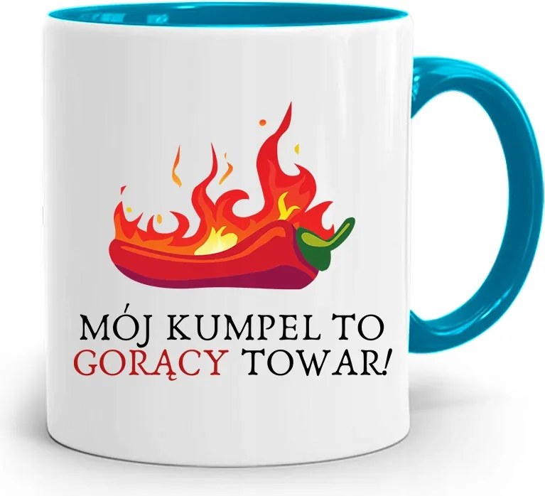 Kék Bögre Barátnak Forró Áru fényképes nyomtatással