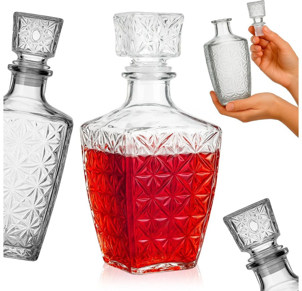 Üveg Whisky Kancsó Tinktúra Konyak Likőr Bor Üveg Dugó 800ML