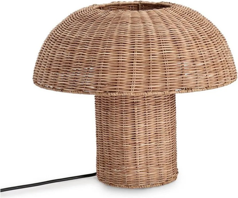 Natúr színű rattan LED asztali lámpa rattan búrával (magasság 40 cm) Irele – Bizzotto