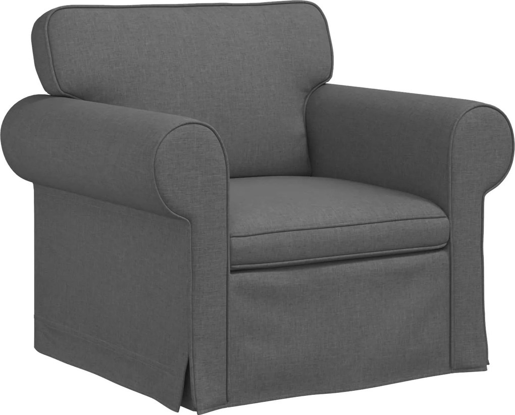 vidaXL Kanapé Sötétszürke 215 x 82 x 80 cm szövet