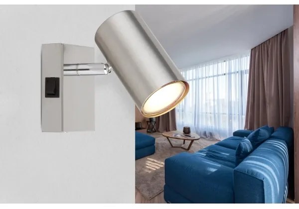 Globo 57911-1 - Fali spotlámpa ROBBY 1xGU10/25W/230V matt króm