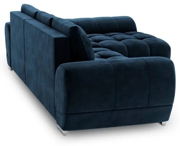 Nuage királykék kinyitható sarokkanapé bársony kárpittal, jobb oldali - Windsor &amp; Co Sofas