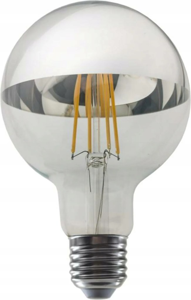 Aca Lighting Led izzószálas izzó E27 DIM G95 ezüst 8W 2700K 230V 900lm RA80 Pal