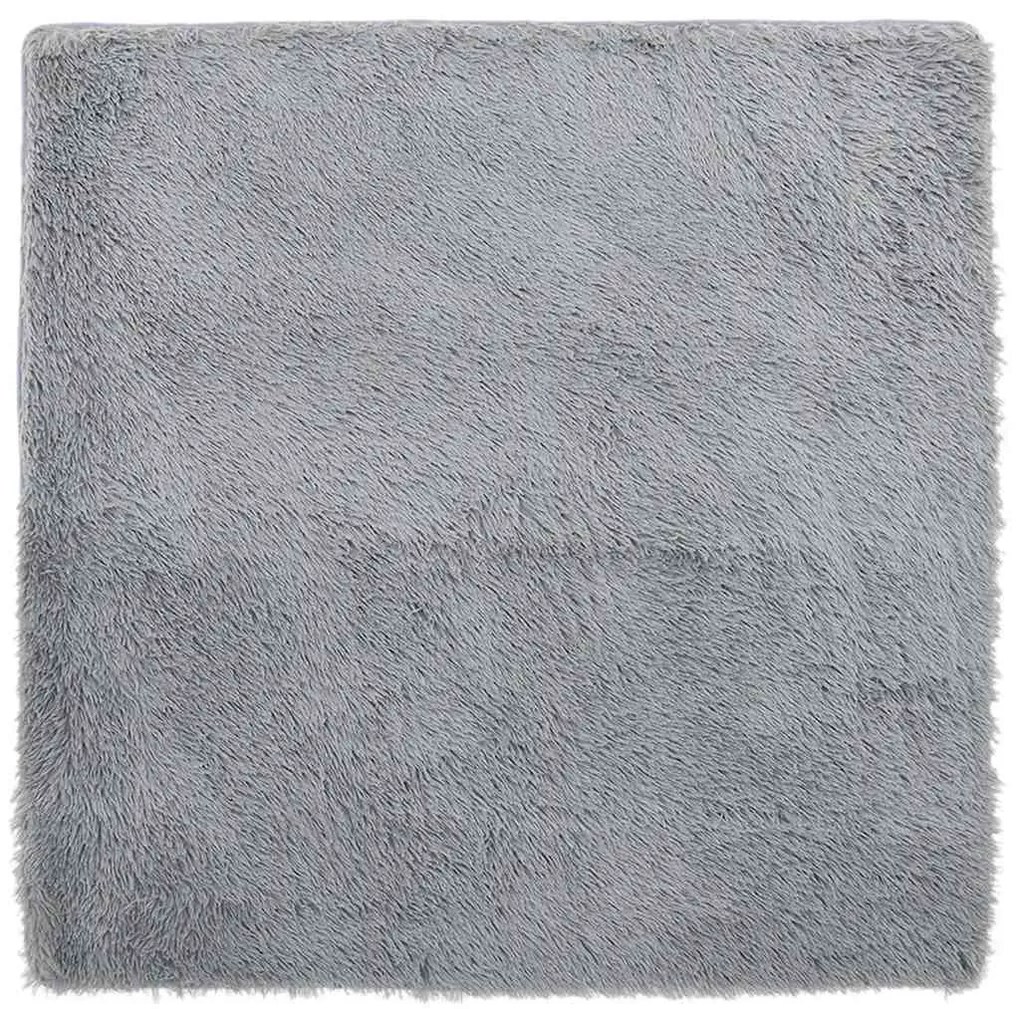 ezüstszürke hosszú szálú NAVARRA bozontos szőnyeg 200x200 cm