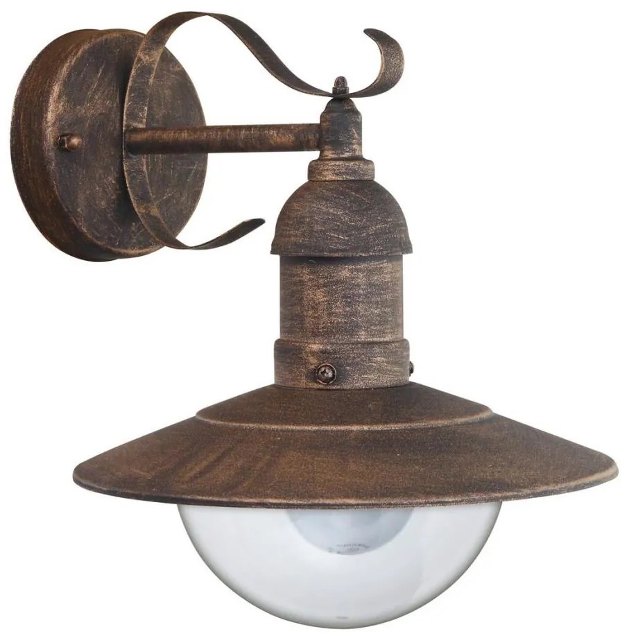 Brilagi - Kültéri fali lámpatest MOLDE 1xE27/60W/230V IP44 bronz/patina