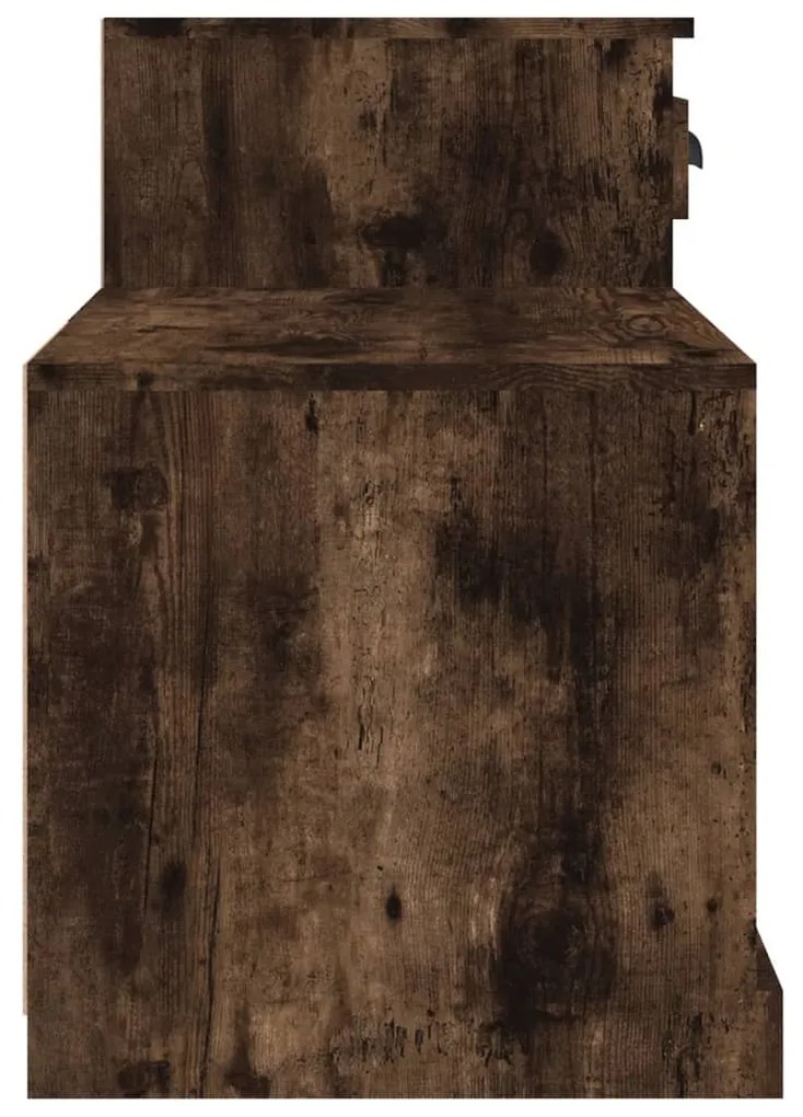 füstös tölgy színű szerelt fa cipősszekrény 100x42x60 cm