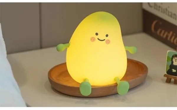 Fényerőszabályozható, újratölthető LED gyerek éjszakai lámpa LED/1W/5V 3000K 800 mAh mangó