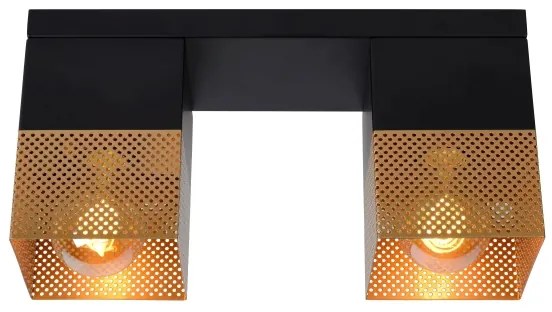 Lucide 21123/02/02 - Mennyezeti lámpa RENATE 2xE27/40W/230V arany/fekete