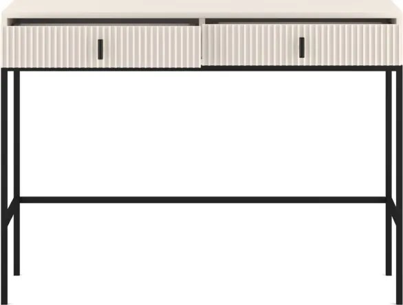 Komód 2 fiókkal kasmír színben fekete elemekkel fekete fogantyúkkal – MAGGIORE MA07