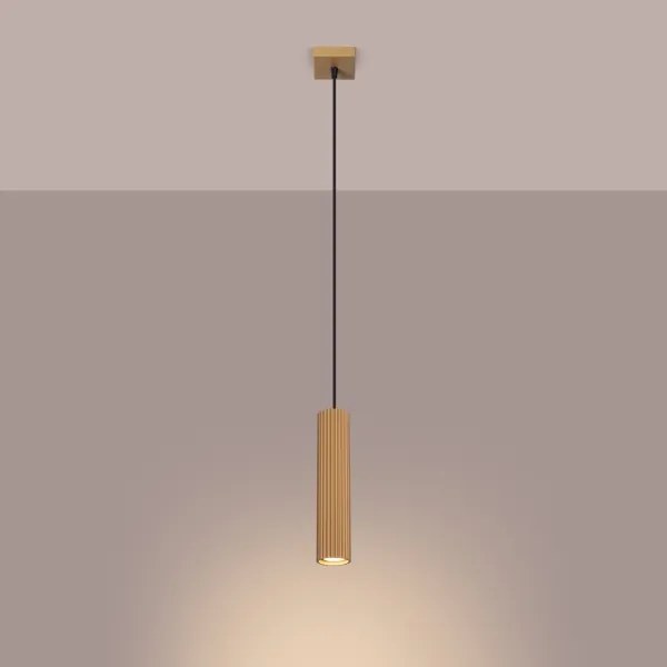 Sollux SL.1554 - Csillár zsinóron KARBON 1xGU10/10W/230V arany