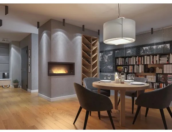 InFire - Sarok BIO kandalló 45x90 cm 3kW fekete