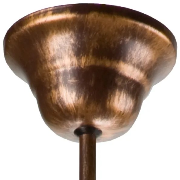 Láncra függesztett RETRO II csillár 5xE27/60W/230V, patinás bronz