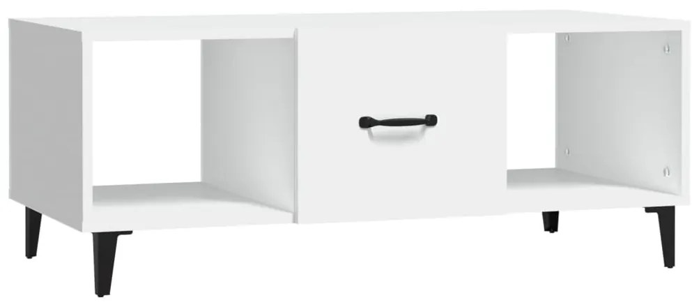 Fehér szerelt fa dohányzóasztal 102 x 50 x 40 cm